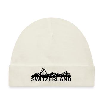 switzerland - schweiz - suisse - svizzera - Baby Premium Organic Mütze - Naturweiß - Vorne