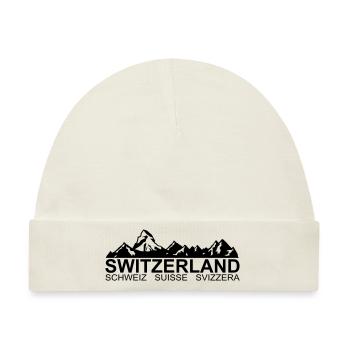 switzerland - schweiz - suisse - svizzera - Baby Premium Organic Mütze - Naturweiß - Vorne