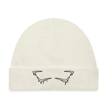 Graffiti Frame - Baby Premium Organic Mütze - Naturweiß - Vorne