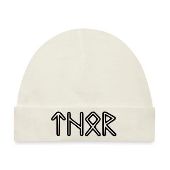 Wikinger Thor - Baby Premium Organic Mütze - Naturweiß - Vorne