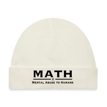 math - Baby Premium Organic Mütze - Naturweiß - Vorne