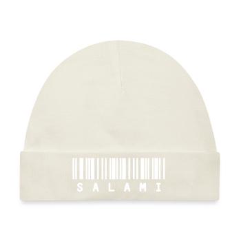 Salami Barcode zum scannen - Baby Premium Organic Mütze - Naturweiß - Vorne