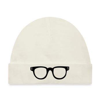 Brille - Baby Premium Organic Mütze - Naturweiß - Vorne