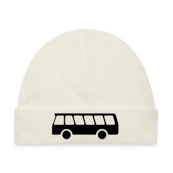 Bus - Baby Premium Organic Mütze - Naturweiß - Vorne