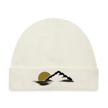 Berge Sonne Insel - Baby Premium Organic Mütze - Naturweiß - Vorne