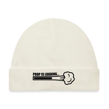 Poop Is Loading - Baby Premium Organic Mütze - Naturweiß - Vorne