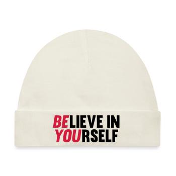 Believe in Yourself - Baby Premium Organic Mütze - Naturweiß - Vorne