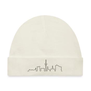 Skyline von HAMBURG, HH Panorama - Baby Premium Organic Mütze - Naturweiß - Vorne