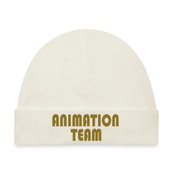 animation team - Baby Premium Organic Mütze - Naturweiß - Vorne