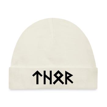Thor Runen - Baby Premium Organic Mütze - Naturweiß - Vorne