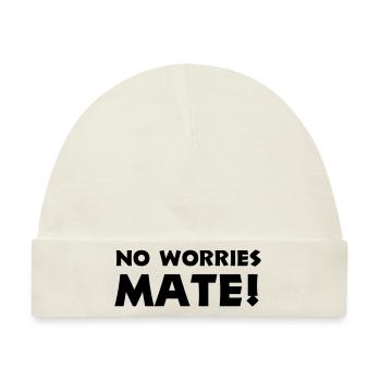 no worries mate - Baby Premium Organic Mütze - Naturweiß - Vorne