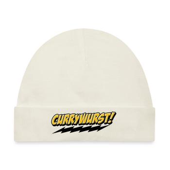 Currywurst Graffito - Baby Premium Organic Mütze - Naturweiß - Vorne