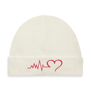 heartbeat - Baby Premium Organic Mütze - Naturweiß - Vorne
