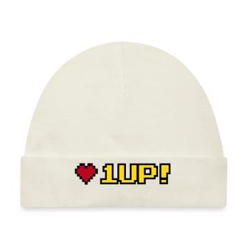 8-Bit 1UP - Baby Premium Organic Mütze - Naturweiß - Vorne