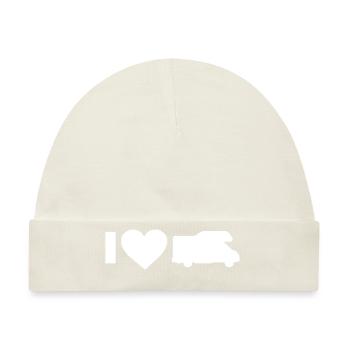 I love camping - Baby Premium Organic Mütze - Naturweiß - Vorne
