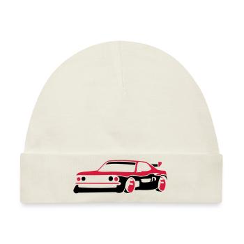 Rennauto Sportwagen Tuning Car - Baby Premium Organic Mütze - Naturweiß - Vorne