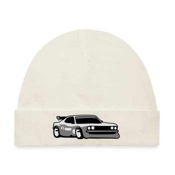 Rennauto Tuning Car - Baby Premium Organic Mütze - Naturweiß - Vorne