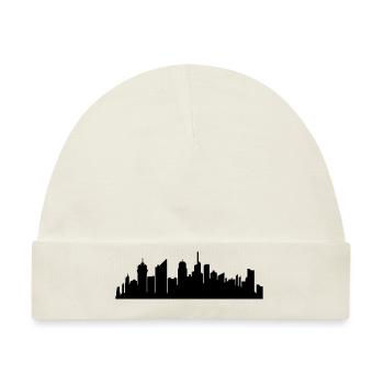 stadt metropole silhouette umriss hauptstadt gross - Baby Premium Organic Mütze - Naturweiß - Vorne