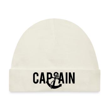 Captain Anchor Logo - Baby Premium Organic Mütze - Naturweiß - Vorne