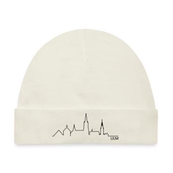Skyline Ulm Silhouette - Baby Premium Organic Mütze - Naturweiß - Vorne