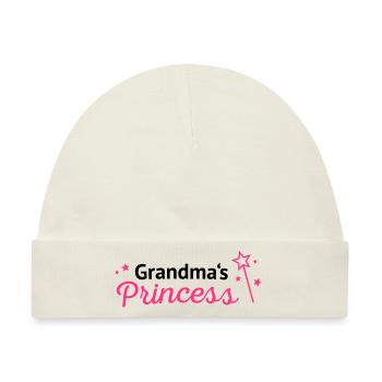 Grandmas princess - Baby Premium Organic Mütze - Naturweiß - Vorne