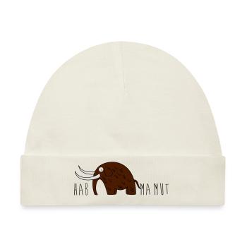 Mammut und Mut - Baby Premium Organic Mütze - Naturweiß - Vorne