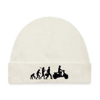 cool fahrzeug motor evolution elektrorolle - Baby Premium Organic Mütze - Naturweiß - Vorne