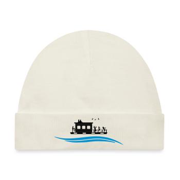 Hausboot Wasser - Baby Premium Organic Mütze - Naturweiß - Vorne