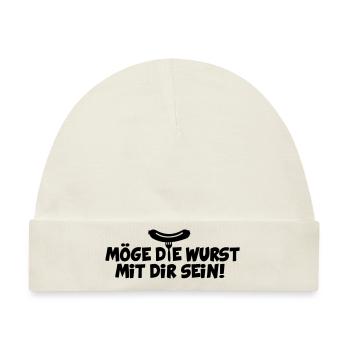 MÖGE DIE WURST MIT DIR SEIN - Baby Premium Organic Mütze - Naturweiß - Vorne