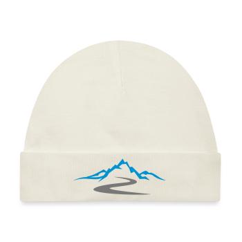 Landschaft - Berge Straße - Baby Premium Organic Mütze - Naturweiß - Vorne