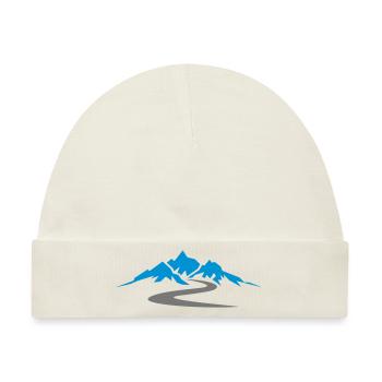 Landschaft - Berge Straße - Baby Premium Organic Mütze - Naturweiß - Vorne