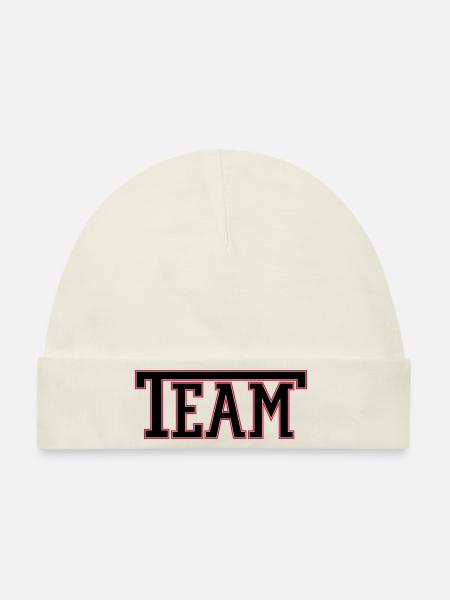 Team Font - Baby Premium Organic Mütze - Naturweiß