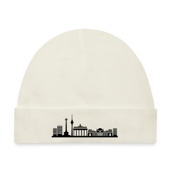 berlin skyline city - Baby Premium Organic Mütze - Naturweiß - Vorne