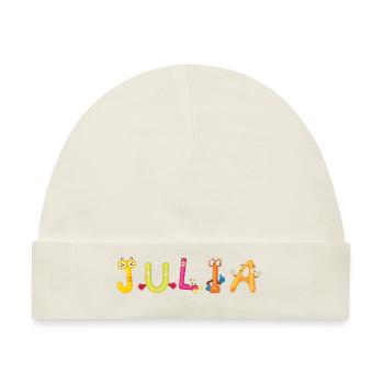 Julia - Baby Premium Organic Mütze - Naturweiß - Vorne