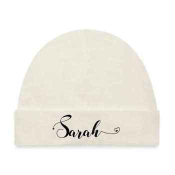 sarah - Baby Premium Organic Mütze - Naturweiß - Vorne