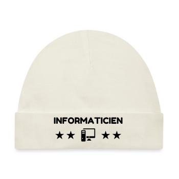 Computer / Informatiker / Aussenseiter / Ingenieur - Baby Premium Organic Mütze - Naturweiß - Vorne