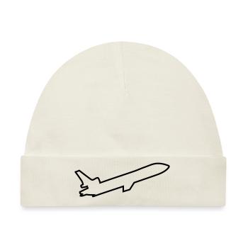 Flugzeut Jet Pilot - Baby Premium Organic Mütze - Naturweiß - Vorne