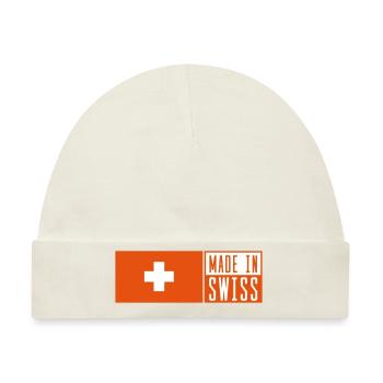 made in swiss - Baby Premium Organic Mütze - Naturweiß - Vorne