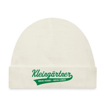 Kleingärtner: Mein Hobby – Mein Leben (Garten) - Baby Premium Organic Mütze - Naturweiß - Vorne