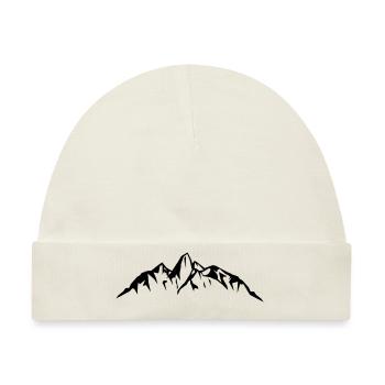 mountains - Baby Premium Organic Mütze - Naturweiß - Vorne