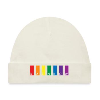 Rainbow - Baby Premium Organic Mütze - Naturweiß - Vorne