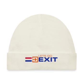 LetsGo Nexit-Logo - Baby Premium Organic Mütze - Naturweiß - Vorne