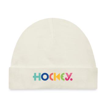 HOCKEY Schriftzug - Baby Premium Organic Mütze - Naturweiß - Vorne