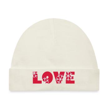 ❅❤✦ ° • Kristallliebe-Gefrorene Liebe-Romantische Typografie - Baby Premium Organic Mütze - Naturweiß - Vorne
