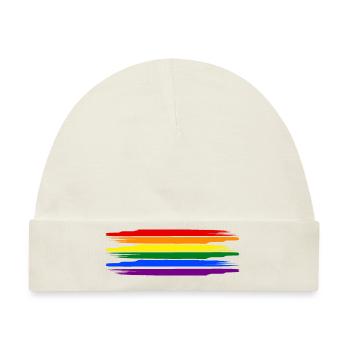 CSD / Gay Flag - Baby Premium Organic Mütze - Naturweiß - Vorne