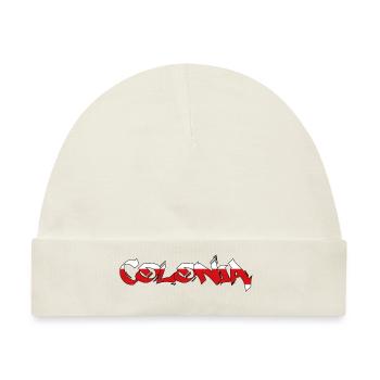 "Colonia" Rot-Weiss [MARSNEVENEKSK] - Baby Premium Organic Mütze - Naturweiß - Vorne