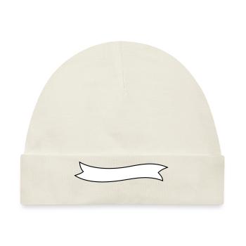 Banner Fahne Flagge - Baby Premium Organic Mütze - Naturweiß - Vorne