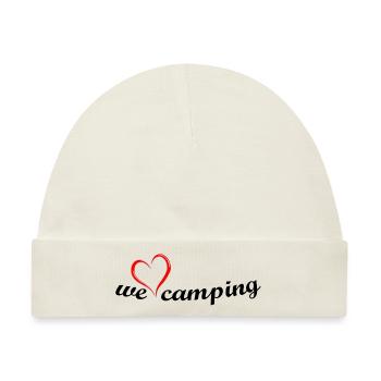 we love Camping - Baby Premium Organic Mütze - Naturweiß - Vorne
