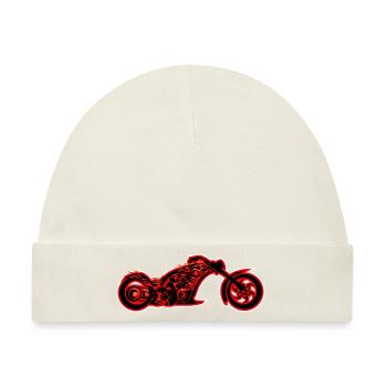 Biker Club Motorrad Logo 01 - Baby Premium Organic Mütze - Naturweiß - Vorne