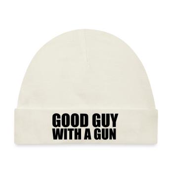 Good guy with A gun - Baby Premium Organic Mütze - Naturweiß - Vorne